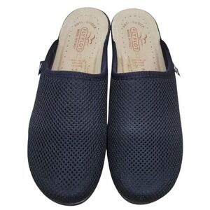 Fly Flot Italy Wmn Mesh Clogs Comfort Slip On AntiShock Black Shoes‎ SZ 39 H322